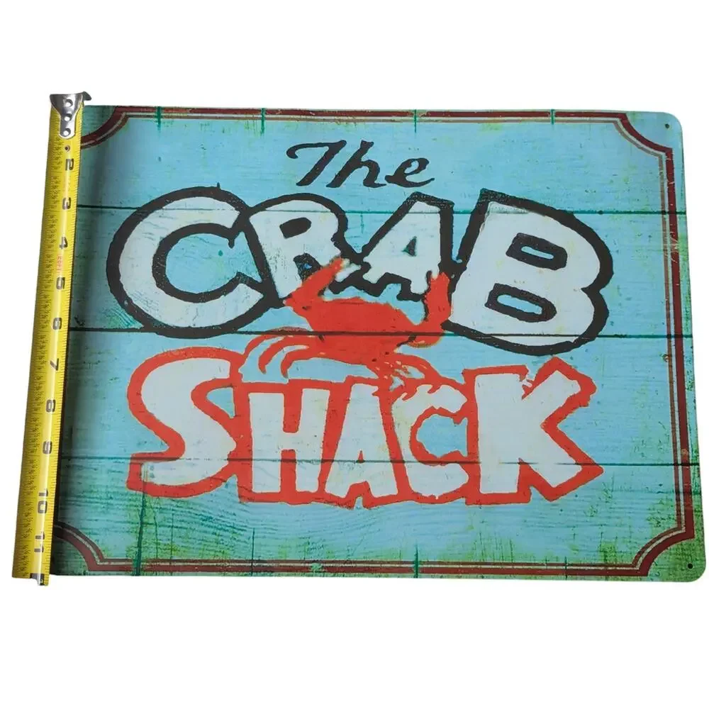 The Crab Shack White Rectangular Crab Illustration‎ Text Sign